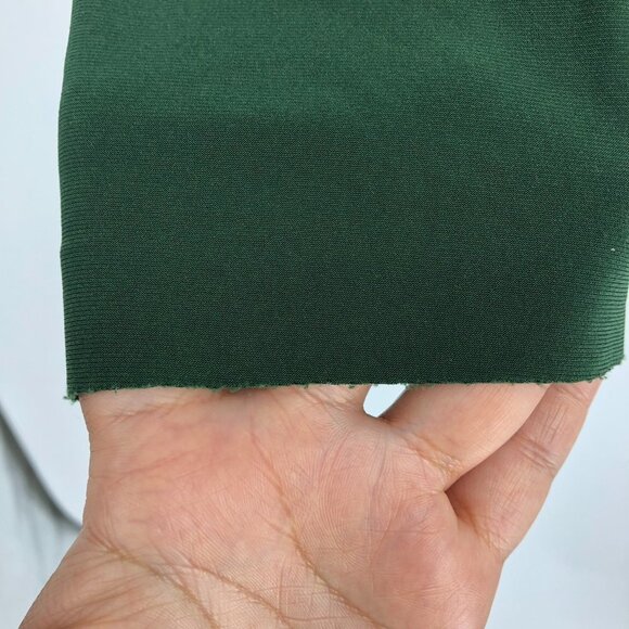 Norma Kamali Forest Green Long Sleeve Boat Neck Raw Hem Blouse XS - Picture 9 of 14